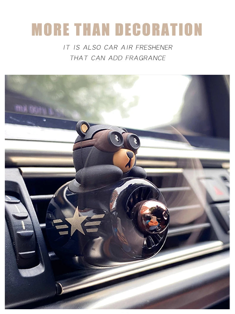 Odorless DIY Bear Car Air Freshener – Pilot Ornament Vent Clip